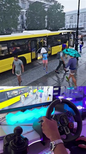 The Bus - Most Realistic Heavy Rain Bus Ride | Steering Wheel Gameplay | Mallu Garage 2.0