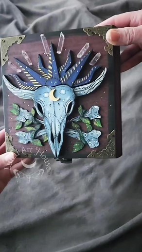 2.5K views · 72 reactions | ☀️ this cow skull hidden key box will be available March 16th at 3pm CST ✨️ It's one of my favorite designs  this one has quartz crystals It's 7X7X3 It'll be $225 You can see other items for this update so far on my IG profile page highlights. Or lunararthouse.com #hiddenkeybox #skull #crystals #bones | Lunar Art House | Facebook