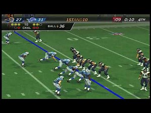 Madden NFL 09 (PS2) rams vs lions (CPU vs CPU)