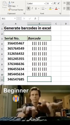 how to generate barcode in excel