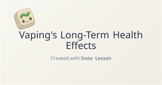 Vaping's Long-term Health Effects Lesson Plan for Grade 12th Grade | Free Health Lesson
