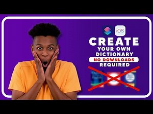 Create your own dictinary, no downloads required.