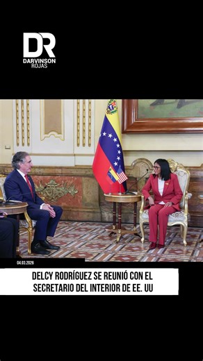 Delcy Rodríguez recibió en Caracas a Doug Burgum
