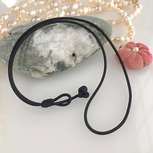 Black Silk Cord Necklace – Hand-knotted in Kyoto – Minimalist Japanese Kumihimo Necklace – 16” to 30” – Metal-free - Etsy