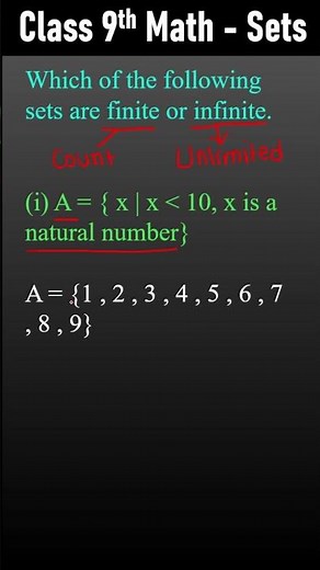 Which of the following sets are Finite Set or infinite Set ?🤔🤔 #shorts #ytshorts #viralvideo #viral
