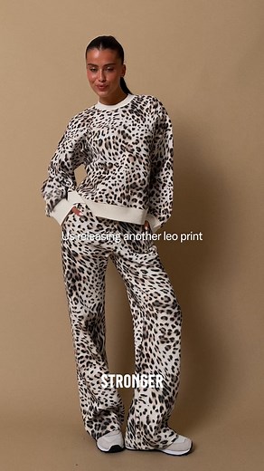 1.1K views | We know you can't get enough of our leopard prints! The comfiest sweat set is now available in a cute snow leo print❄️ | STRONGER | Facebook
