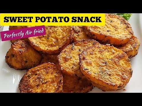 SIMPLE AIR FRYER SWEET POTATO SNACK. How To Cook /Air fry Sweet Potatoes Recipe