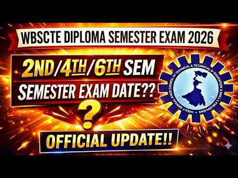 Wbscte diploma 2nd/4th/6th semester exam date | Polytechnic 2nd/4th/6th semester exam date |Ee subha