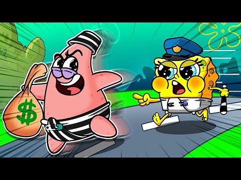 A Cop Spongebob Rescue BIKINI BOTTOM From Thief || Spongebob Squarepants Animation