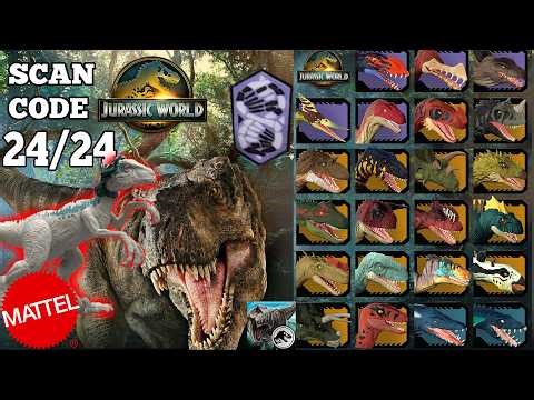 Jurassic World SURVIVAL 2026 MATTEL Scan Codes All Dinosaurs UPDATE 24/24 REAL FEEL VELOCIRAPTOR