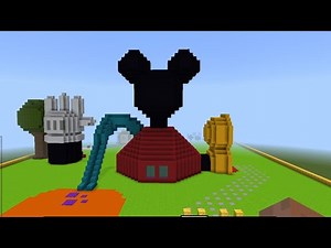 Exploring The Mickey Mouse Clubhouse That I Built In Minecraft
