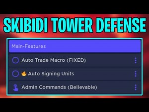 Skibidi Tower Defense Script GUI / Hack (MACRO, AUTO SIGN & MORE) *PASTEBIN 2024*