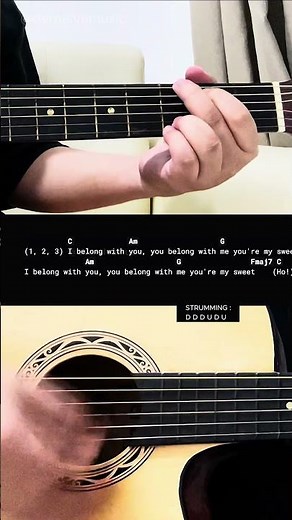 Ho Hey - The Lumineers | Easy Guitar Tutorial For Beginners #guitarlesson #shorts