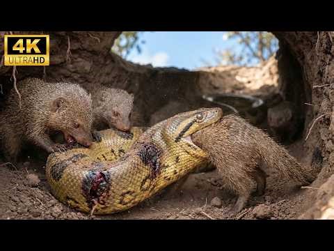NEST TERROR: Mongoose Parents vs Giant Anaconda — Fatal Invasion