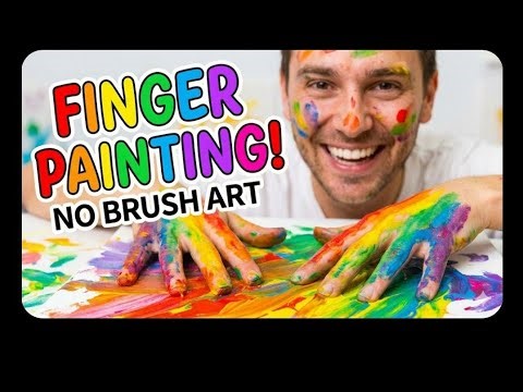 Finger Painting Technique for Beginners / Easy Acrylic Painting#hadimbaartstudio 