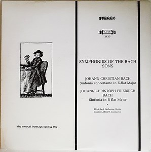 Johann Christian Bach, Johann Christoph Friedrich Bach, RIAS Bach Orchestra, Berlin, Günther Arndt - Symphonies Of The Bach Sons