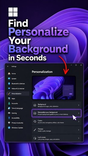 Find "Personalize Your Background" in Seconds
