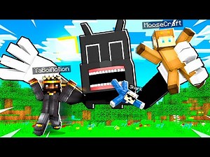 FIVE NIGHTS Inside CARTOON CAT in Minecraft! (with YaBoiAction and Shark)