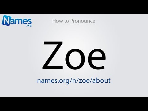 How to Pronounce Zoe