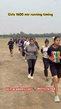 Girls 1600 mtr running ⏱️ | delhi police physical | #shorts #delhipolice #1600mtrruning #ytviral
