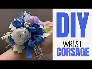 Easy Corsage Tutorial | Royal blue & White