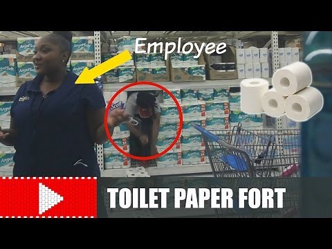 CAUGHT INSIDE A TOILET PAPER FORT IN WALMART!!!