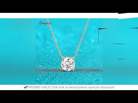 Smyoue 1-5CT Rose Gold Color Moissanite Necklace for Women D Color Sparkling Classic Lab Diamon Pend