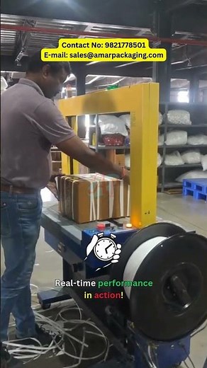 Perfect for cartons, boxes, FMCG Good, Shipment, pharma packaging | Semi-Automatic Strapping Machine