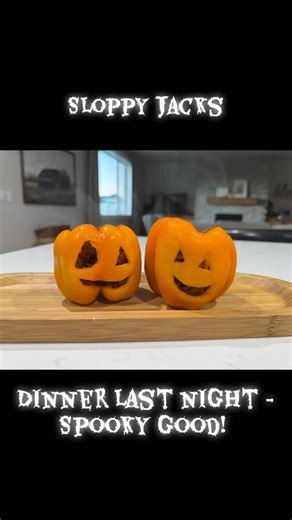 Nothing like a week of Halloween dinners. Yes, my kids are older but I love doing it so they will continue to get it. Fun celebrations has no age limits… at least not here! Spooky pizzas was Monday, sloppy Jacks last night (home made sloppy joes in the jack-o’-lantern pepper = sloppy Jacks) | Jen Irish