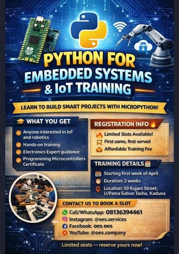 🚀 LEARN PYTHON, IoT & EMBEDDED SYSTEMS FROM SCRATCH!