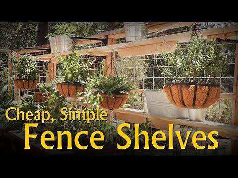 Easy to Build Shelves for Your Back Yard Fence