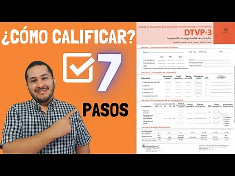 ¿Cómo Calificar Método de la evaluación de Frostig 3° edición? (DTVP-3)