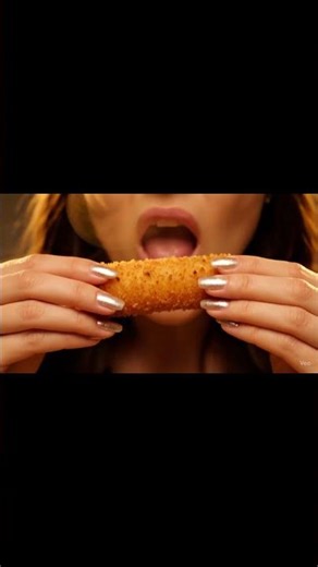 ASMR Squeaky Cheese Stretch 😱 | Silver Nails Mozzarella ASMR Bite + Ranch Dip #mukbang