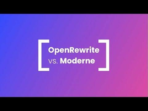 What is the main distinction between OpenRewrite and Moderne? | Max Spitz