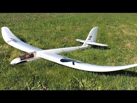 E-flite Night Radian RC Glider - Flite Test 2M Glow In The Dark Powered Sailplane Maiden Flight
