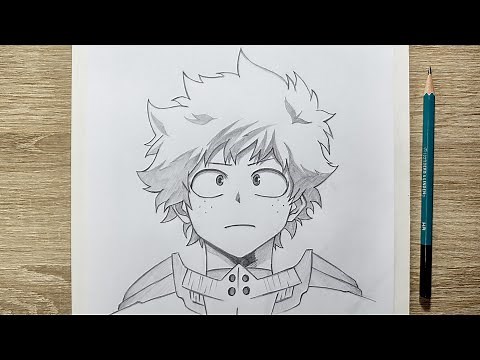 Tuto comment dessiner Izuku Midoriya | Comment dessiner Izuku Midoriya etape par etape