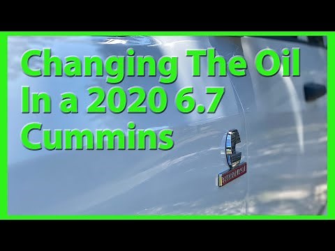 Changing the oil in a 2020 Ram 3500 6.7L Cummins