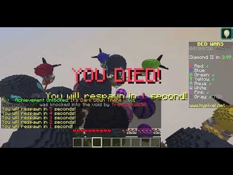 Minecraft java, trying bedwars on hypixel for the first time!