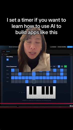 AI builds in-browser music synthesizer app in 1 hour using Bolt.new and I didnt touch a line of code! Learn how to use AI to help you build apps by following my latest Youtube series “AI Builds Apps in 1 Hour”. (Link in bio) Try out the synth app here: https://deft-lokum-df8eb2.netlify.app/ - can AI code a web app for me even if I have zero coding background? - best AI tool to build an app or product? - can AI code an interactive web app from scratch? #ai #code #techtok #aicoding #boltnew #sabri