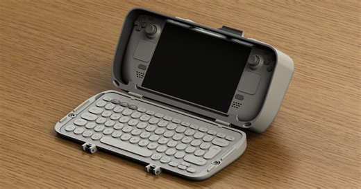 3D printed case for steam deck transforms the gaming device into a work laptop