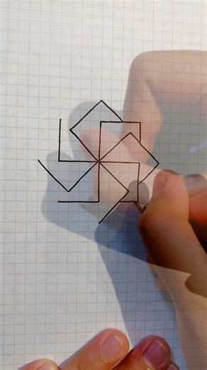 Easy Drawing On A Graph Paper 🤩| #art #satisfying #easy #shorts