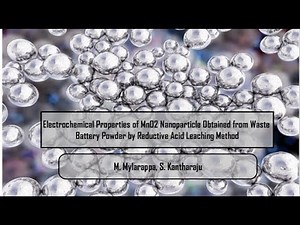Electrochemical Properties of MnO2 Nanoparticle Obtained from Waste Battery Powder