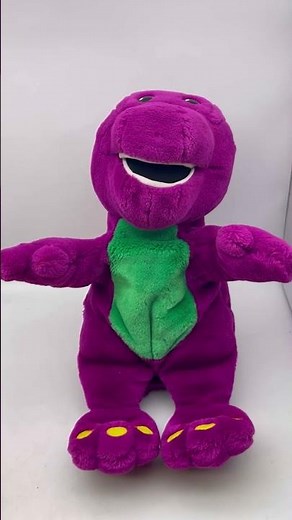 Talking Singing Barney Plush Vintage Toy Interactive How does it work #shorts
