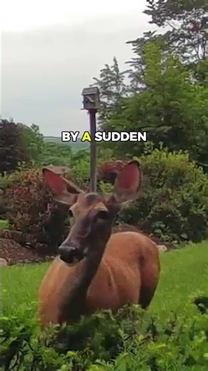 Deer’s shocking reaction after hearing THIS sound! 🤯❌ #cuteanimals #entertaininganimals #pets