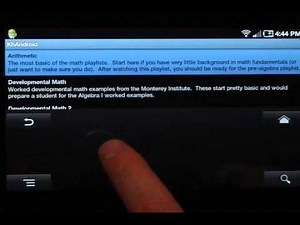 KhAndroid: a fully accessible "port-of-entry" to Khan Academy video tutorials