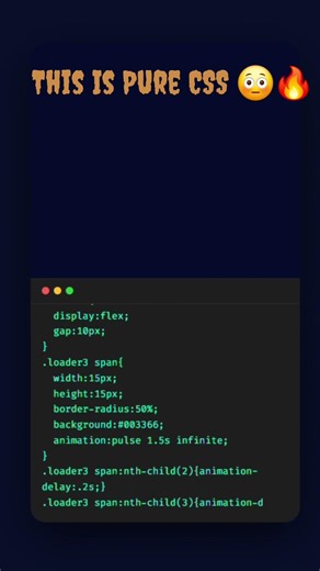 These CSS Loaders Are Next Level 🤯🔥 | Part 2 #viral #code #Subscribe #like #shorts #share #css