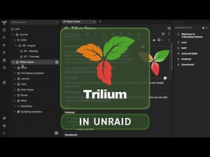 Komplexe Wissensdatenbanken anlegen mit Trilium - Unraid Tutorial | Easy Tec