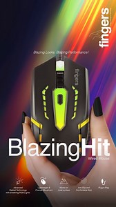 34K views · 38 reactions | Bold, bright, and built to impress! Introducing #FINGERS BlazingHit Wired Mouse, which blends a striking textured design with dazzling RGB lights, making every click as stylish as it is smooth. ️ | FINGERS | Facebook