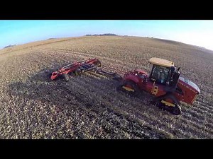 Versatile Delta Track 450 tractor pulling the all new Versatile Fury High Speed disk in Iowa