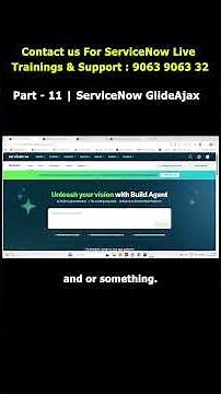 Part - 11 | Glide Ajax in ServiceNow #education